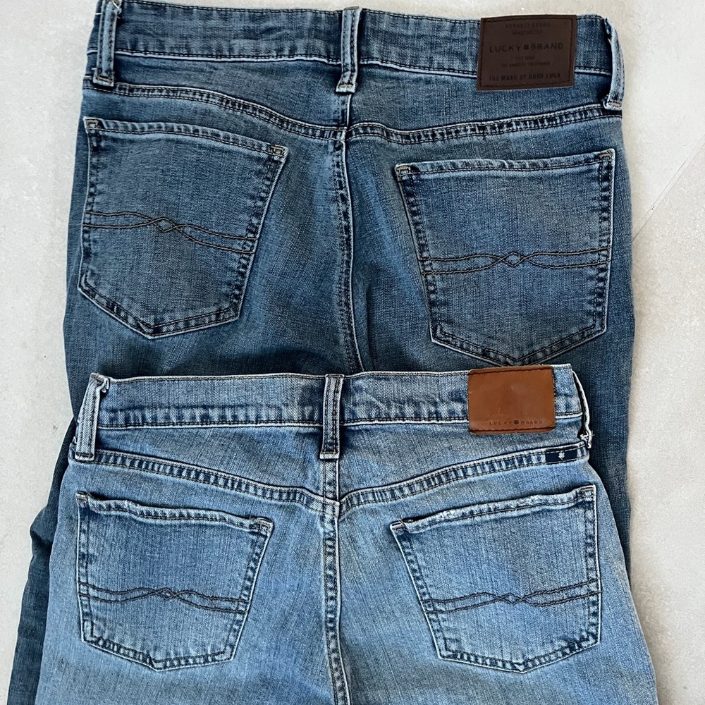 Lucky Brand Dark and Light Blue Cropped and Ankle Jeans